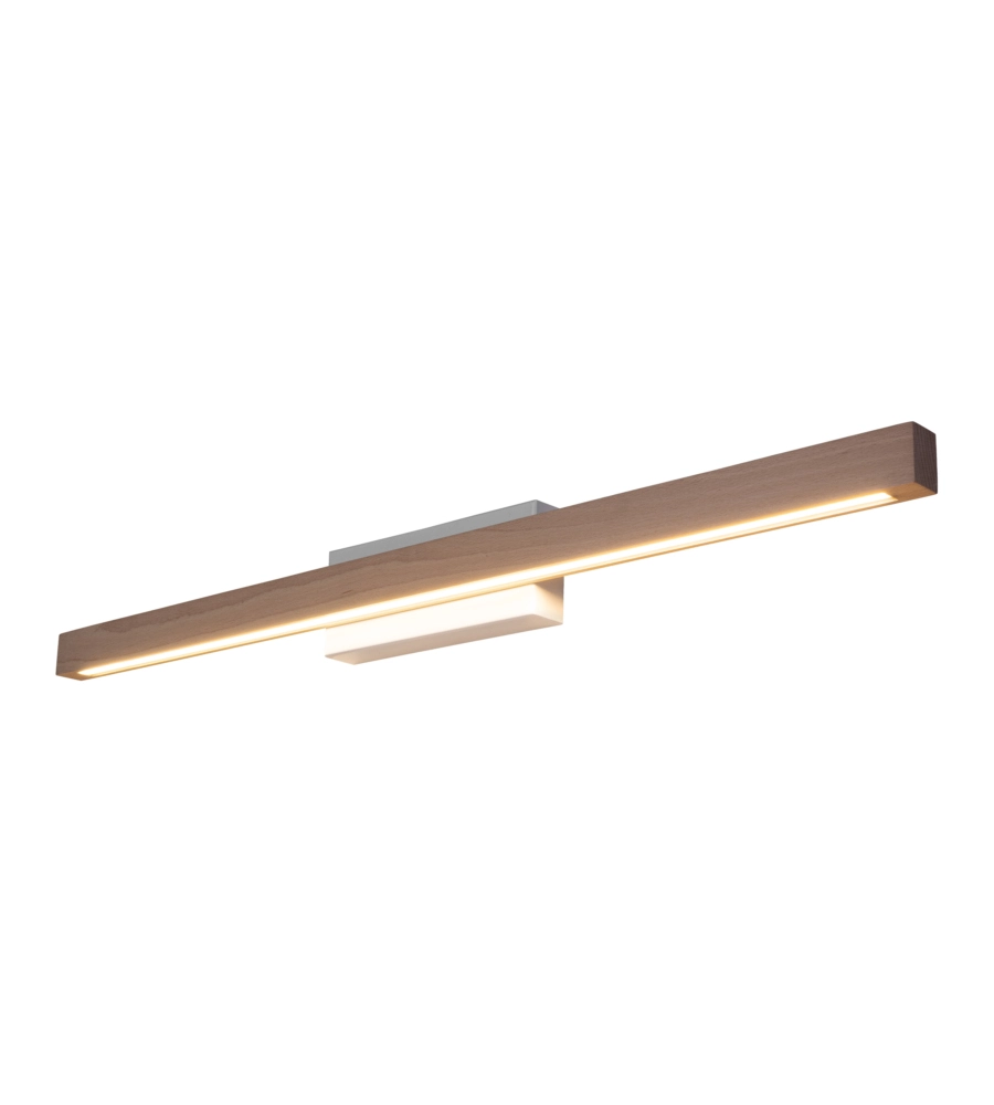 Applique da muro onli "dora" metallo e legno led 40x5,6x8 cm